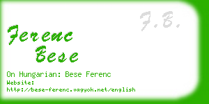 ferenc bese business card